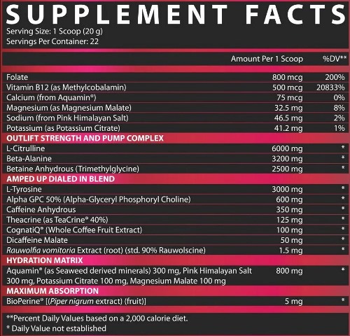 NUTREX OUTLIFT AMPED 22 SERV